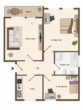 Grundriss - Frisch saniert, modern ausgestattet – 3-Zimmer-Wohnung mit Balkon