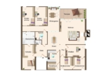 Grundriss - Bungalow mit Stil – Kamin, Wintergarten und Raum für Träume