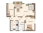 Grundriss - Exklusive Erdgeschosswohnung mit Balkon und Gartenzugang in Georgsmarienhütte