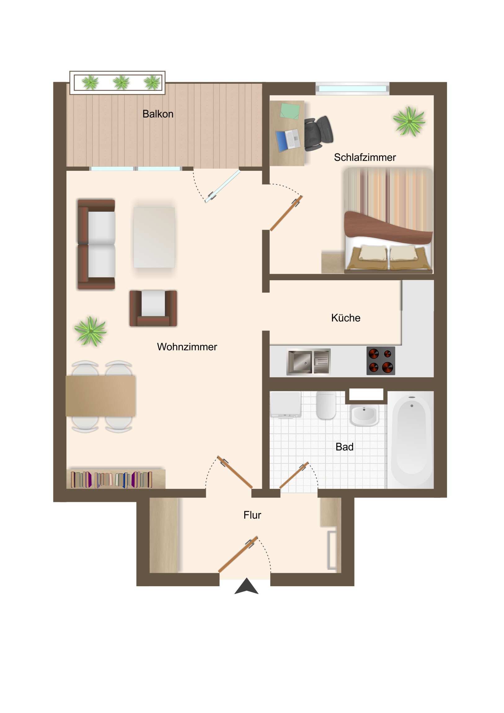Grundriss Whg. 8