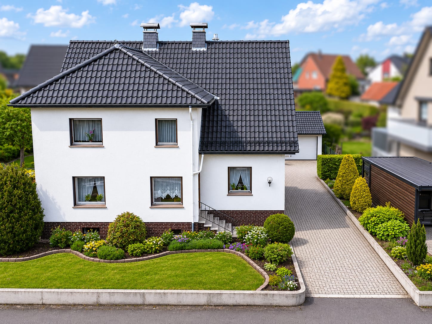 Haus und Zufahrt