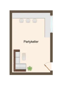 Grundriss Partykeller