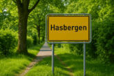 Ortschild Hasbergen KI - Schnell sein lohnt sich: Über 50 % der Wohnungen schon weg!